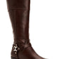 Botas de montaria femininas Charter Club Helenn de couro sintético, tamanho 7,5 M, marrom