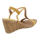 Sandálias plataforma casuais femininas Style &amp; Co. Mulan com bico aberto, amarelas, tamanho 10 M