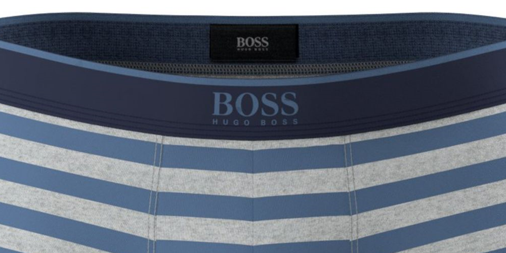 Hugo Boss Baú Listrado Masculino para Uso Diário Azul Tamanho XL