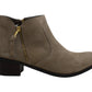Botas femininas Bare Traps Uriel de couro com bico fechado e cano curto, marrom, tamanho 8 M