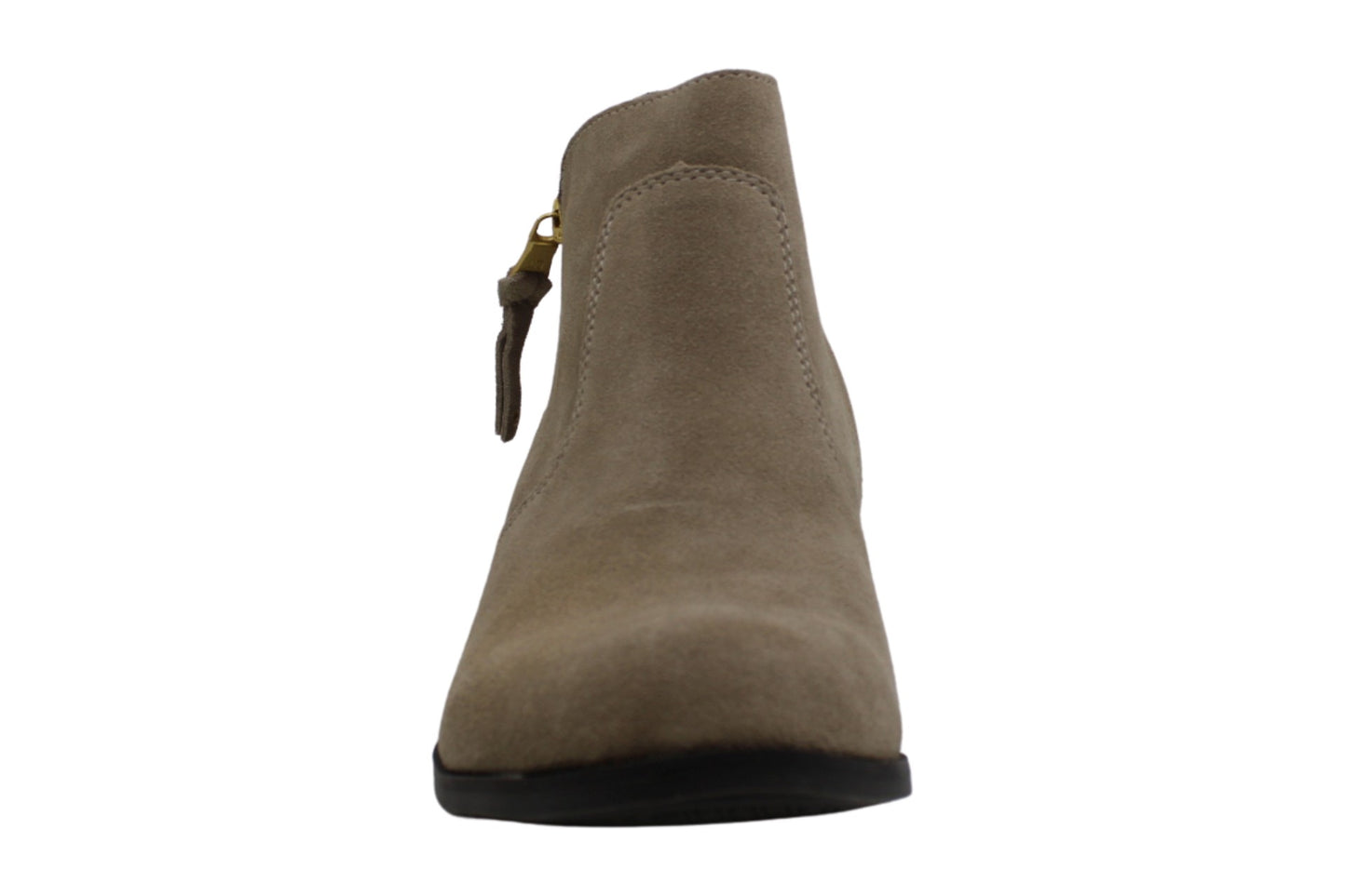 Botas femininas Bare Traps Uriel de couro com bico fechado e cano curto, marrom, tamanho 8 M