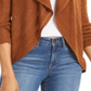 Cardigan Pointelle Feminino Style &amp; Co Roast Spice Marrom Tamanho P
