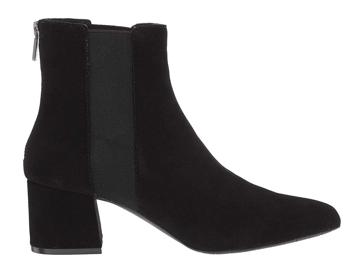 Botas femininas Kenneth Cole Reaction Kick com salto bloco, pretas, tamanho 5M