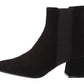 Botas femininas Kenneth Cole Reaction Kick com salto bloco, pretas, tamanho 5M