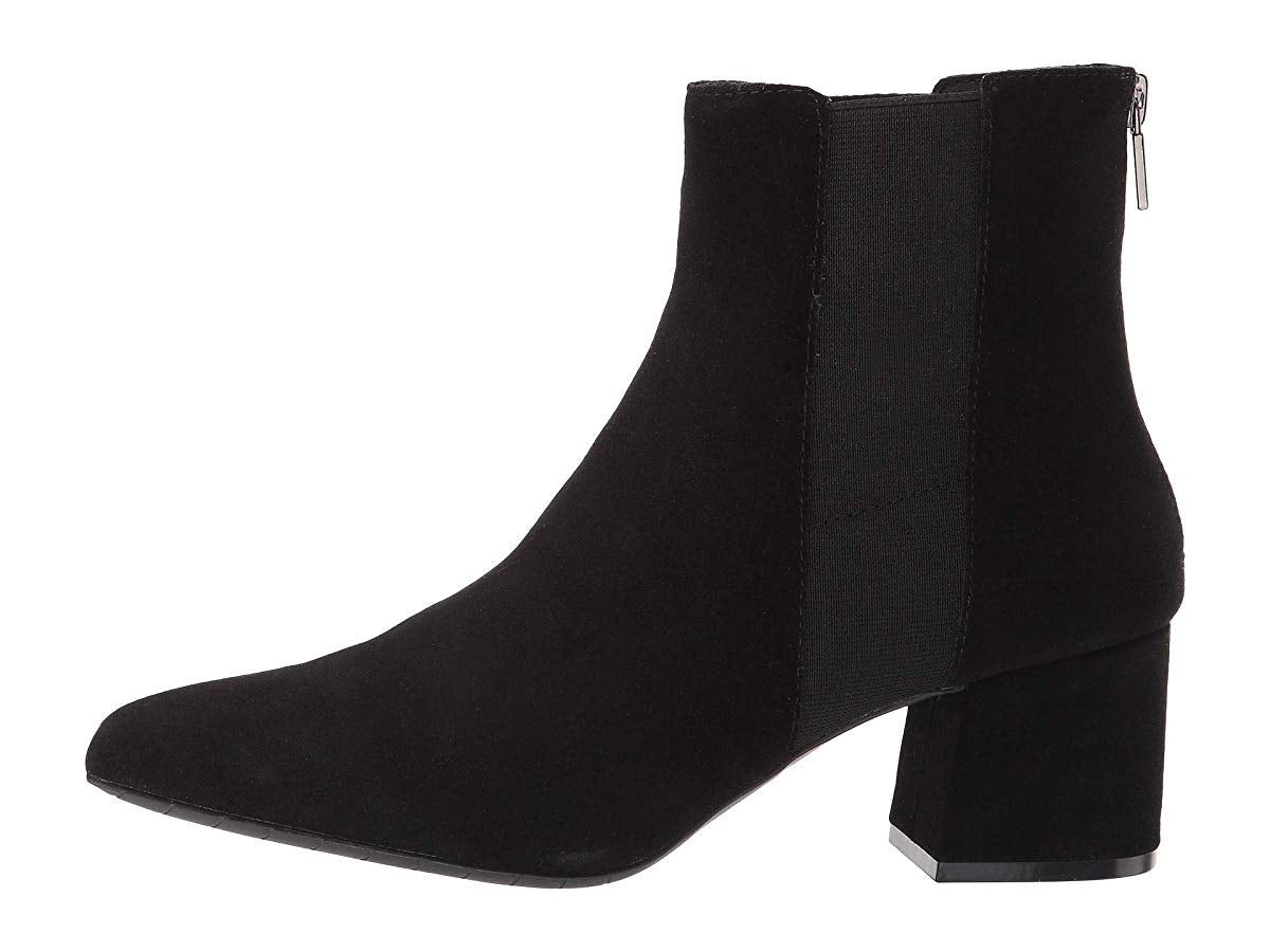 Botas femininas Kenneth Cole Reaction Kick com salto bloco, pretas, tamanho 5M