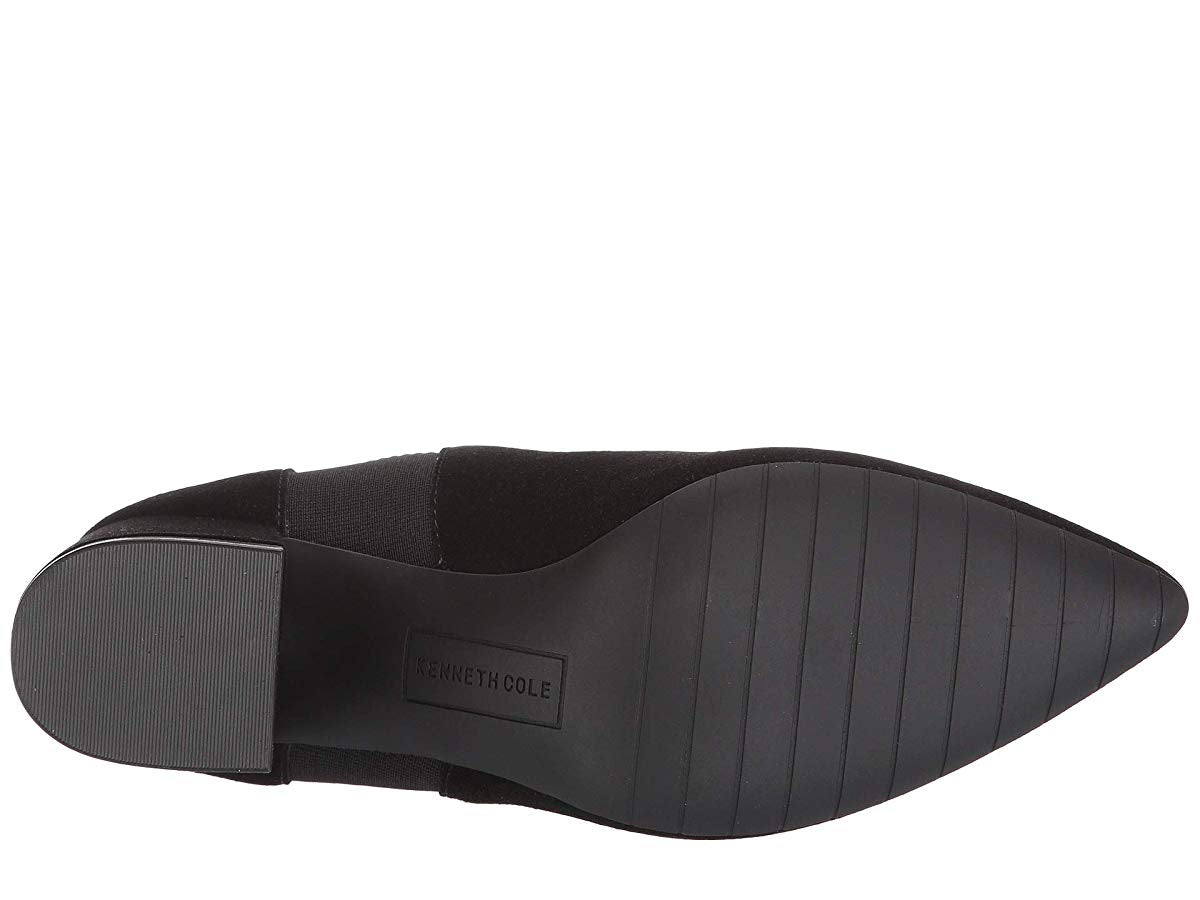 Botas femininas Kenneth Cole Reaction Kick com salto bloco, pretas, tamanho 5M