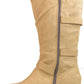 Bota Santell Tall Feminina White Mountain com Fivela Castanha Tecido Ceroso Marrom Tamanho 9,5 M