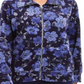 Jaqueta feminina esportiva Karen Scott com estampa floral, azul, tamanho XS