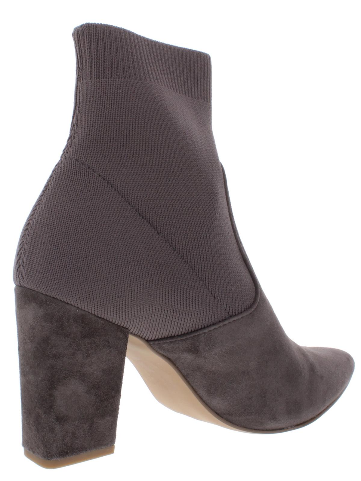 Steve Madden Remy Suede Feminino Salto Bloco Meia Bota Cinza Tamanho 9,5M