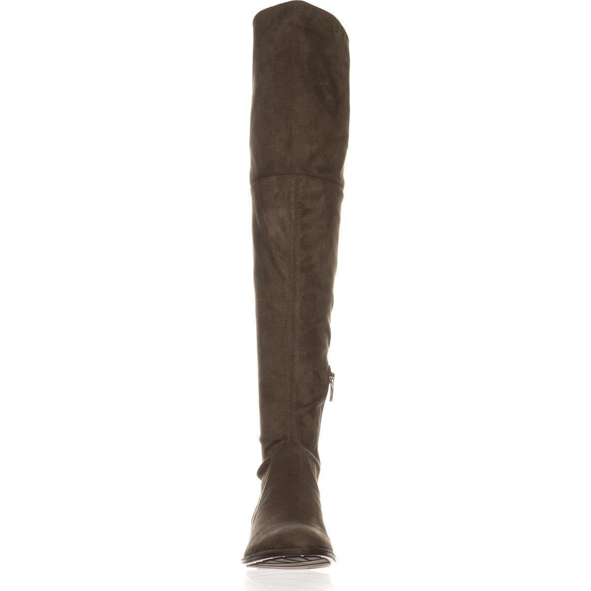 Botas Marc Fisher Femininas Humor 2 Fabric Almond Toe Over Knee Fashion Marrom Tamanho 7 M