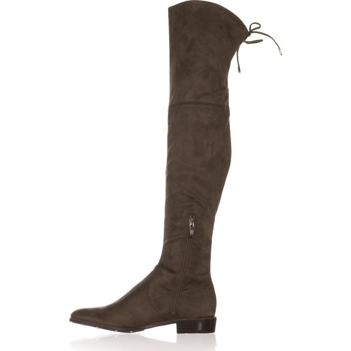 Botas Marc Fisher Femininas Humor 2 Fabric Almond Toe Over Knee Fashion Marrom Tamanho 7 M