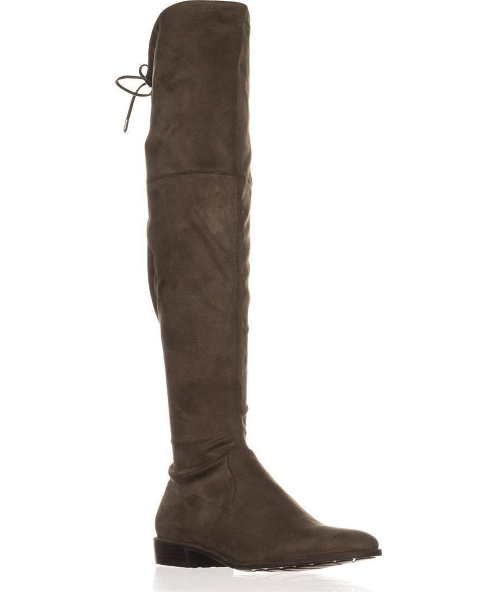 Botas Marc Fisher Femininas Humor 2 Fabric Almond Toe Over Knee Fashion Marrom Tamanho 7 M