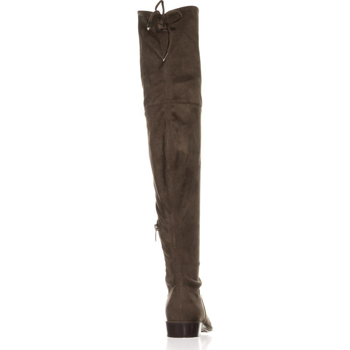 Botas Marc Fisher Femininas Humor 2 Fabric Almond Toe Over Knee Fashion Marrom Tamanho 7 M