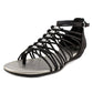 Sandálias rasteiras femininas Jonsie com tiras G by GUESS, pretas, 9,5 m