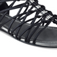 Sandálias rasteiras femininas Jonsie com tiras G by GUESS, pretas, 9,5 m