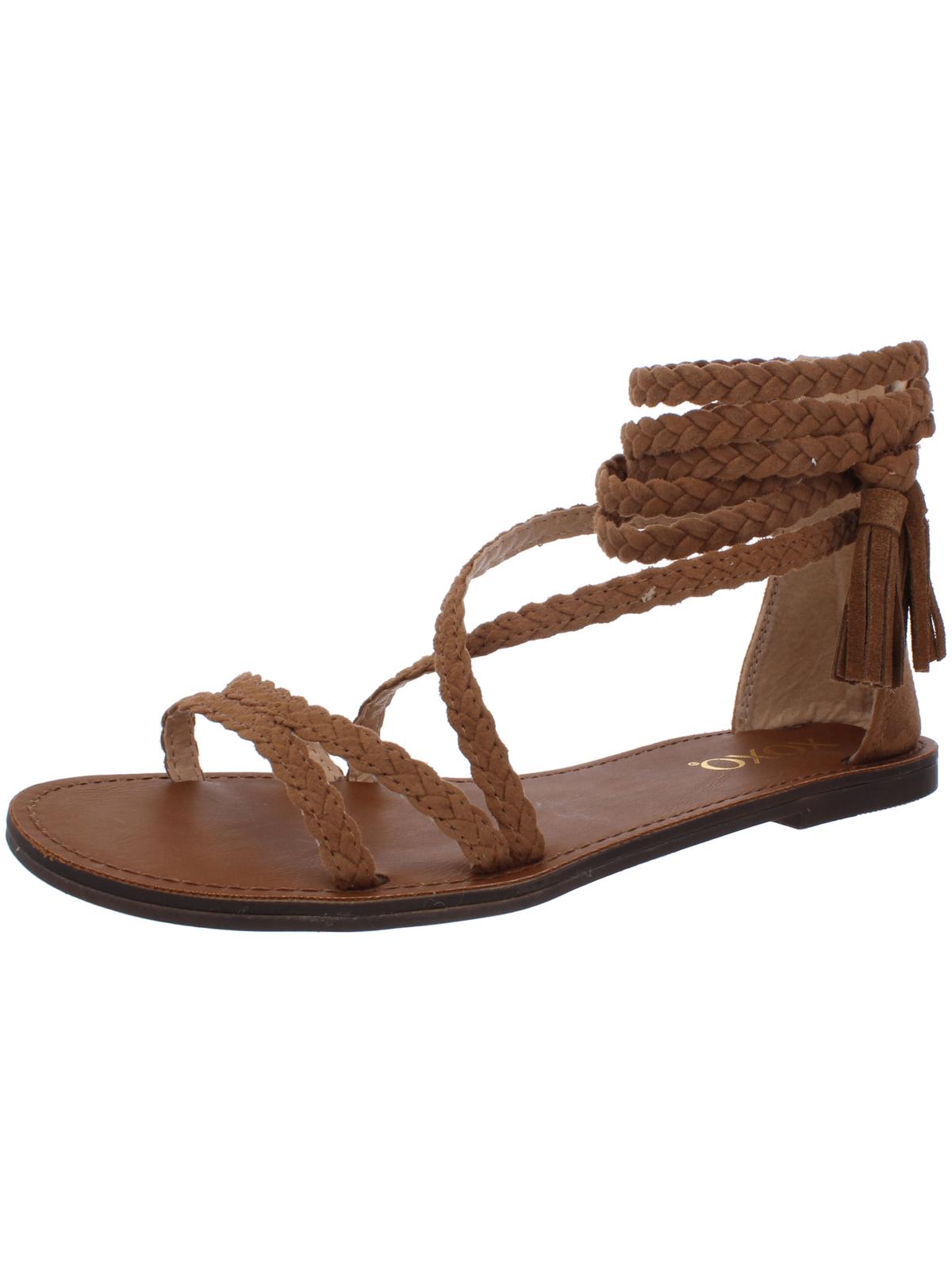 Sandálias rasteiras trançadas XOXO Cancun femininas, bege, 8 meses