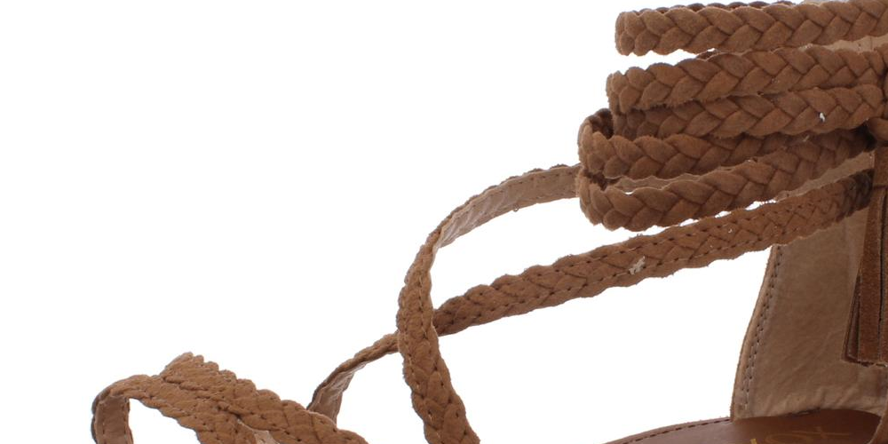 Sandálias rasteiras trançadas XOXO Cancun femininas, bege, 8 meses