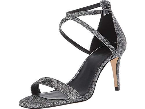 Sandália Michael Kors Ava Mid Feminina Preta/Prata Tamanho 8