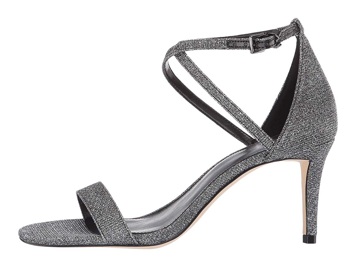 Sandália Michael Kors Ava Mid Feminina Preta/Prata Tamanho 8