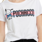 Camiseta com estampa gráfica Pochacco do Love Tribe Juniors, tamanho médio, branca