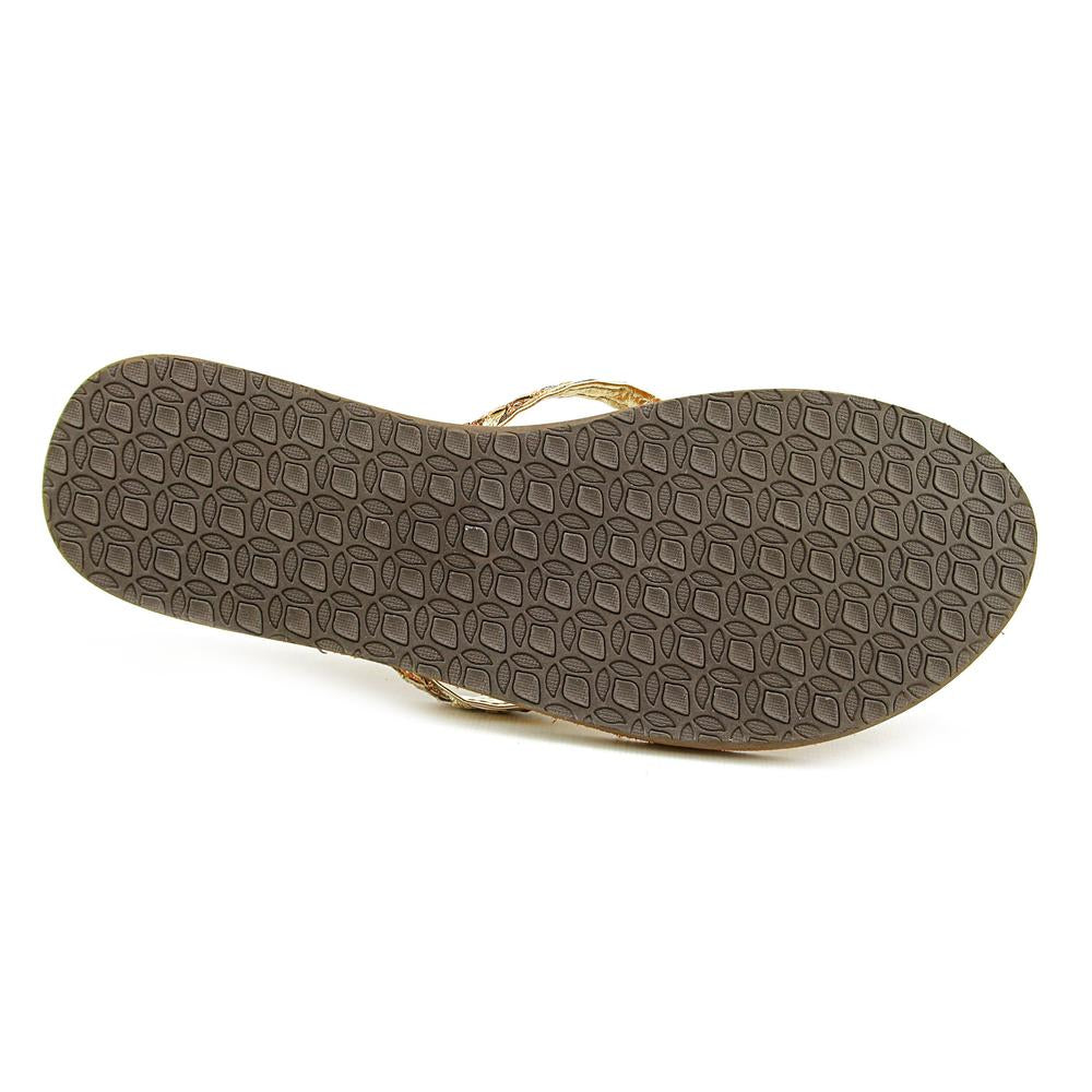 Sandália feminina Reef Twisted Star aberta, dourada, sintética, tamanho 9, marrom
