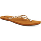 Sandália feminina Reef Twisted Star aberta, dourada, sintética, tamanho 9, marrom