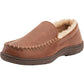 Chinelo mocassim masculino vintage à prova de intempéries, couro sintético, marrom, tamanho grande