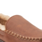 Chinelo mocassim masculino vintage à prova de intempéries, couro sintético, marrom, tamanho grande
