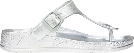 Seven Dials by White Mountain Cadella Thong Feminino Prata Tamanho 7 M -