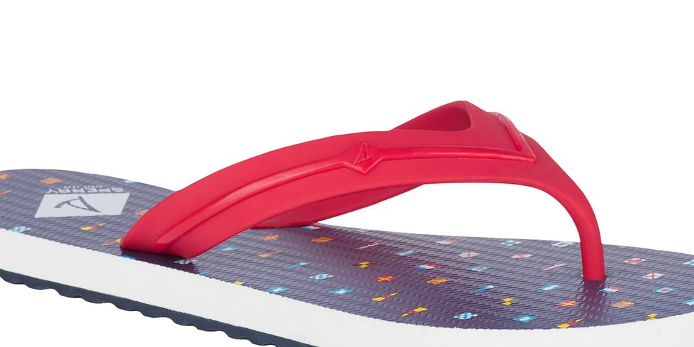 Chinelo Sperry Warf Thong Slip-on Feminino Vermelho Tamanho 6 M