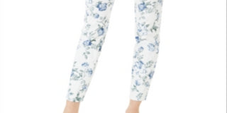 Calça jeans skinny Bristol estampada com jacquard Charter Club feminina, azul, tamanho 4