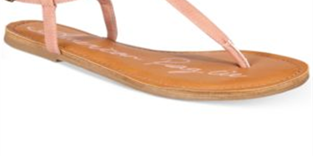 Sandálias femininas casuais American Rag Akrista com bico redondo e tira em T, marrom, tamanho 8 M