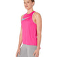 Camiseta regata Nike Pro feminina vermelha, tamanho médio