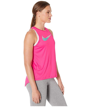 Camiseta regata Nike Pro feminina vermelha, tamanho médio