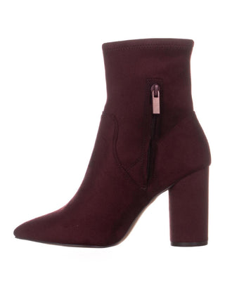 Botas femininas BCBGeneration Ally de cano médio, cor vinho, tamanho 6,5 M