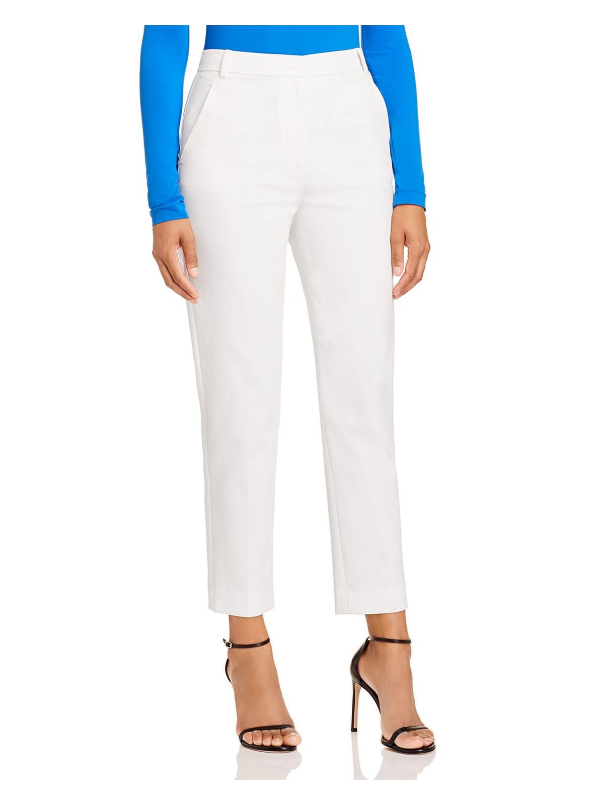 Calça St. John Cropped Tapered Algodão Elástico Branca Tamanho 6