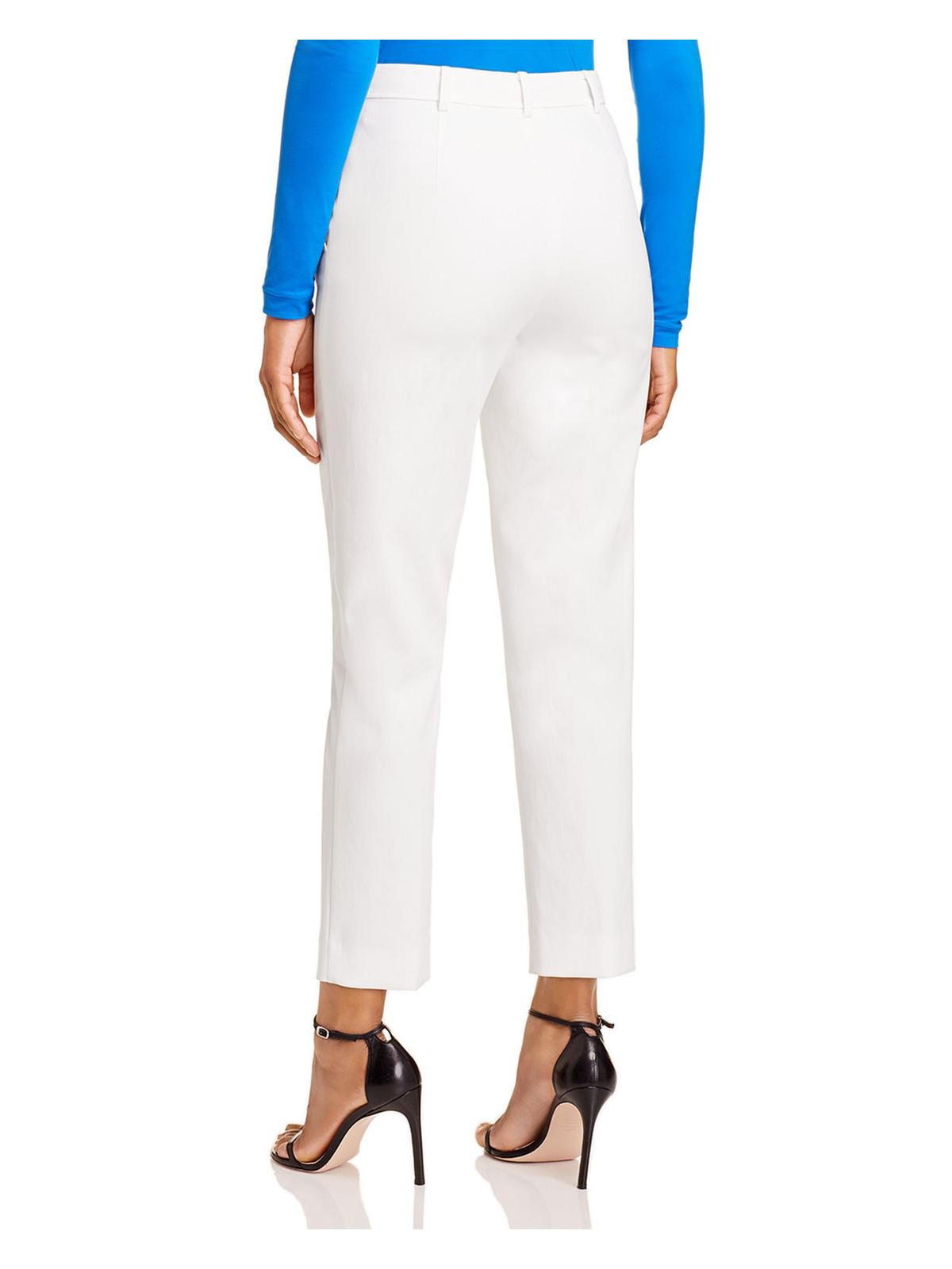 Calça St. John Cropped Tapered Algodão Elástico Branca Tamanho 6