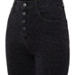 Calça skinny feminina preta com estampa animal J Brand 28