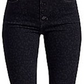 Calça skinny feminina preta com estampa animal J Brand 28