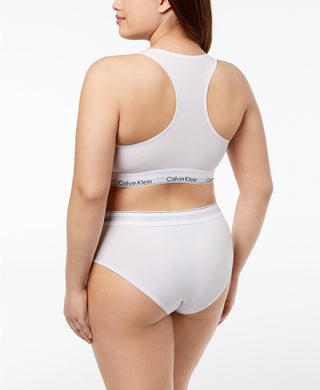 CALVIN KLEIN Intimates Branco Algodão Misturado Faixa Elástica Diário Hipster Plus Size 2XL