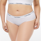 CALVIN KLEIN Intimates Branco Algodão Misturado Faixa Elástica Diário Hipster Plus Size 2XL