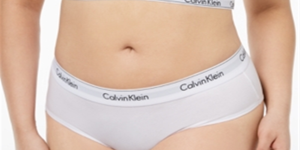 CALVIN KLEIN Intimates Branco Algodão Misturado Faixa Elástica Diário Hipster Plus Size 2XL
