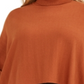 Poncho feminino Alfani Plus Colorblock com gola alta, marrom, tamanho 3X