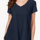 Camiseta feminina de crochê com bainha de lenço Style &amp; Co - Verde, tamanho XS