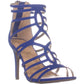 Material Girl Sapatos Clássicos Pixie Peep Toe em Tecido Feminino Azul Tamanho 9 M