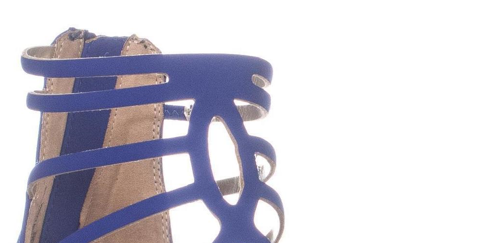 Material Girl Sapatos Clássicos Pixie Peep Toe em Tecido Feminino Azul Tamanho 9 M