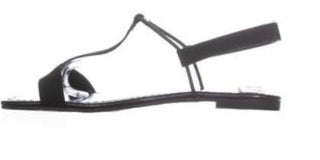 Sandálias femininas estilo &amp; co Kristee com bico aberto, casuais, pretas, tamanho 6,5