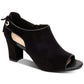 Charter Club Hirah com amarração nas costas, salto alto peep toe feminino, preto, tamanho 7 M