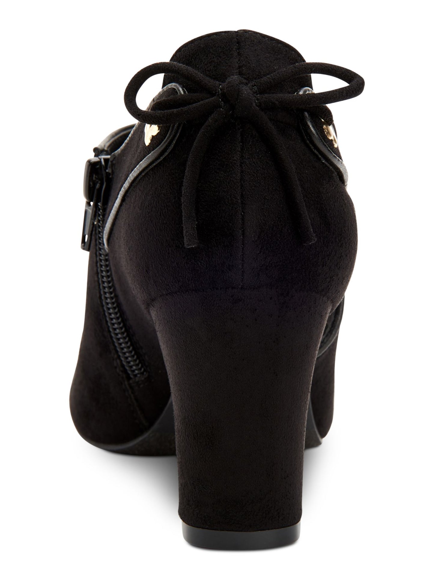Charter Club Hirah com amarração nas costas, salto alto peep toe feminino, preto, tamanho 7 M