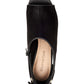 Charter Club Hirah com amarração nas costas, salto alto peep toe feminino, preto, tamanho 7 M